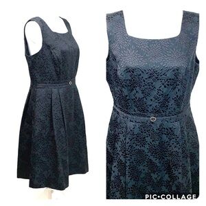 Ellen Tracey matelasse fit flare sheath dress EUC